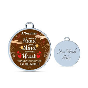 A Teacher Takes A Hand Bracelet Personalized Engraved Silver Circle Bangle Bra